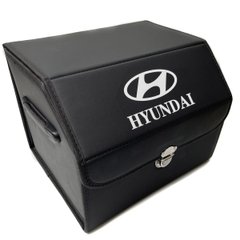 Купить Органайзер саквояж в багажник Hyundai 38 x 31 x 29 см Эко-кожа Черный 1 шт 44591 Саквояж органайзер
