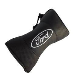 Купить Подушка на подголовник с логотипом Ford Эко-кожа черная 1 шт 8328 Подушки на подголовник - под шею
