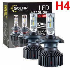 Купить LED лампы автомобильные Solar H4 12/24 8000Lm 60W 6000K IP67 Радиатор и кулер 2 шт (8304) 39067 LED Лампы Solar