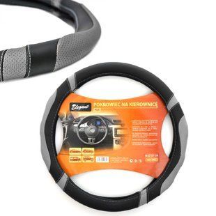 Buy Steering wheel cover S 36 cm Eco-leather Black-Grey (EL 105 545/0) 84787 Steering Wheel Covers Eco-leather