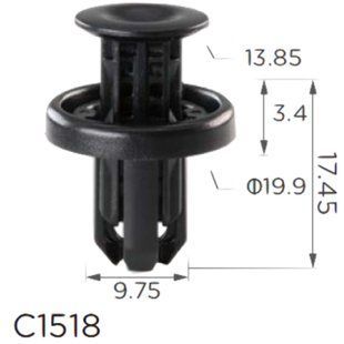 Buy Clip Fastening Push Expansion HONDA ACURA (91505TM8003 91505-TM8-003 11412) C1518 73179 Push-type lock
