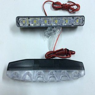 Купить Дневные ходовые огни ДХО 160x16x43 мм / 0.5W* 6LED / корпус пластик / Белые 2 шт 8378 Дневные Ходовые Огни (ДХО)