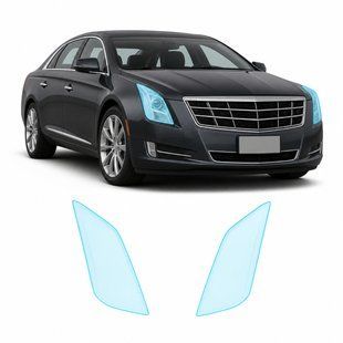 Купити Антигравійна захисна бронеплівка за лекалами для Cadillac XTS I 2013-2019 - оптика (фари та ПТФ) 103464 Модельні лекала захисних плівок для Cadillac