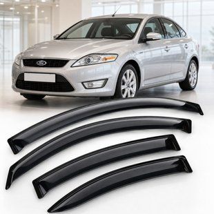 Купити Дефлектори вікон вітровики для Ford Mondeo IV Sd 2007-2013 Скотч 3M (AMF31407) Acrylic 4 шт 110542 Дефлектори вікон Ford