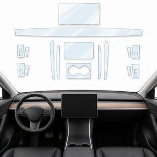 Купити Набір Плівок захисних для салону Tesla Model Y 2021-2024 TPU (Кансолі Дисплея Ручок) 10 шт 110438 Модельні захисні плівки для салону авто