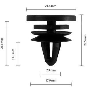 Buy Clip for fastening the luggage compartment door VAG (C0918) 73236 Door type retainer