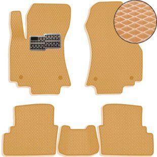 Buy EVA floor mats for Opel Zafira A 1999-2005 with heel pad Beige 5 pcs 65984 Floor mats for Opel