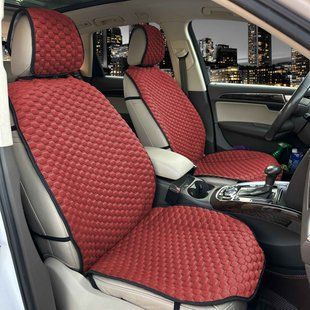 Buy Montana Front Seat Covers Front Red 2 pcs (Micro Velour Honeycomb Premium) 86378 Premium Seat Covers (Alcantara)