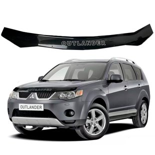 Купить Дефлектор капота мухобойка Mitsubishi Outlander XL 2009-2012 (Рестайлинг) Voron Glass 58216 Дефлекторы капота Mitsubishi