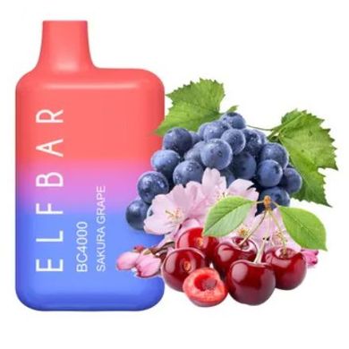 Купить Elf Bar BC4000 POD 5% Оригинал Sakura Grape Сакура Виноград (Подзаряжаемый) 44669 Одноразовые POD системы