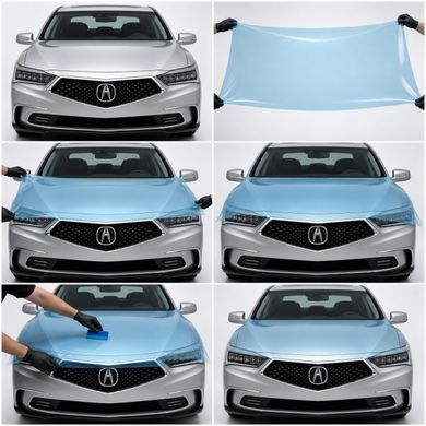 Buy Pre-cut paint protection film for Acura RLX I facelift 2018-2020 - trunk lid area 102962 Model-specific paint protection film patterns for Acura