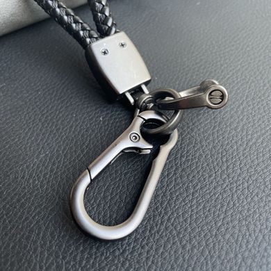 Купити Шкіряний плетений брелок Mazda для авто ключів з карабіном 34055 Брелоки для автоключів