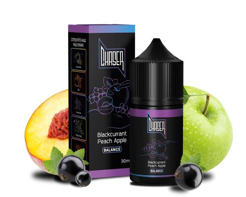 Купить Chaser жидкость 30 ml 50 mg Black Balance Blackcurrant Peach Apple Черная смородина Персик Яблоко 66597 Жидкости от Chaser