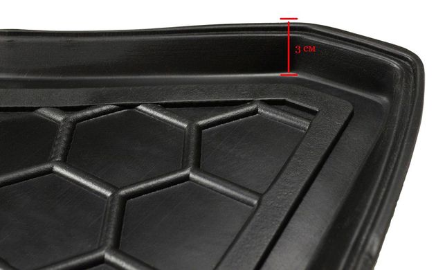 Купити Автомобільний килимок в багажник Volkswagen T-Cross 2018- (верхня полиця) / Гумо - пластик (Avto-Gumm) 43067 Килимки для Volkswagen