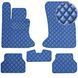 Buy Eco-leather floor mats for BMW 5 (E60/E61) 2003-2010 Black-Blue edging 5 pcs (Rombus) 68643 Floor mats for Bmw