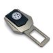 Купити Заглушка ремня безпеки з логотипом Volkswagen Темный хром 1 шт 39447 Заглушки ременя безпеки - 1 фото из 6