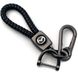 Купить Кожаный плетеный брелок Mazda для авто ключей с карабином 34055 Брелки для автоключей - 1 фото из 5