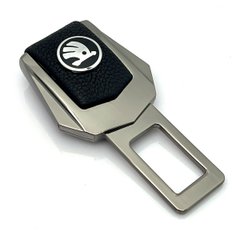 Купити Заглушка ремня безпеки з логотипом Skoda Темний хром 1 шт 39470 Заглушки ременя безпеки