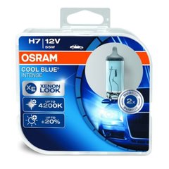 Купити Автолампа галогенна Osram Cool Blue +20% H7 55W 12V 4200K 2 шт (64210CBI-HCB BOX) 38375 Галогенові лампи Osram