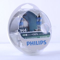 Купить Автолампа галогенная Philips X-treme Vision +130% / H4 / 60/55W / 12V / 2 шт (12342XVS2) 38404 Автолампы Галогенные - Основного света