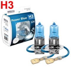 Купити Автолампа галогенна Power Blue H3 12V 55W 4200K 2 шт (12030PBS) 39642 Галогенові лампи Brevia