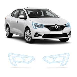 Купить Антигравийная защитная бронепленка по лекалам для Renault Taliant I 2025- оптика (фары и ПТФ) 108636 Модельные лекала защитных пленок для Renault