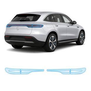 Купити Антигравійна захисна бронеплівка за лекалами для Mercedes-Benz EQC N293 2019-2023 - задні ліхтарі стопи 106871 Модельні лекала захисних плівок для Mercedes-Benz