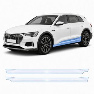 Купити Антигравійна захисна бронеплівка за лекалами для Audi e-tron GE 2019-2022 - нижня зона кузова 101737 Модельні лекала захисних плівок для Audi