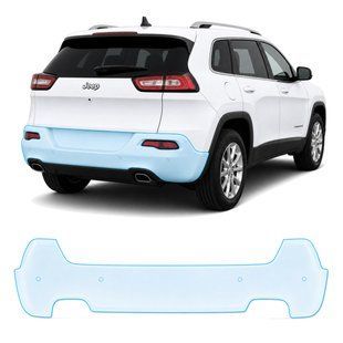 Купити Антигравійна захисна бронеплівка за лекалами для Jeep Cherokee KL facelift 2019-2023 - задній бампер 105327 Модельні лекала захисних плівок для Jeep