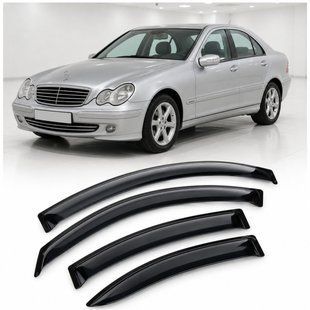Купити Дефлектори вікон вітровики для Mercedes C-class Sd (W203) 2000-2006 Скотч 3M (AMM31500) Acrylic 4 шт 110619 Дефлектори вікон Mercedes-Benz