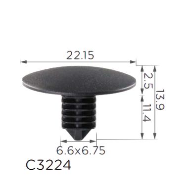 Купити Кліпса для обшивки Nissan, Infiniti (66820-1KM0A, 668201KM0A) (C3224) 74179 Фиксатор типа гвоздь