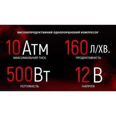 Купить Компрессор автомобильный VOIN OFF ROAD MASTER 150psi 45A 160л клеммы (VL-710) 91301 ✅Электрические автомобильные компрессоры