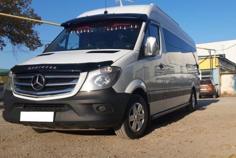 Купити Дефлектор капоту мухобійка Mercedes-Benz Sprinter 2013-2021 Евро Крепление (Vip Tuning) MRD08 1521 Дефлектори капота Mercedes-benz