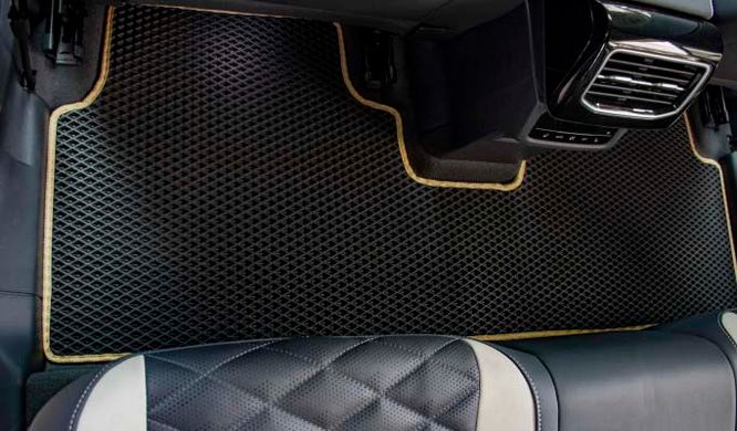 Купити Килимки у салон EVA для Volkswagen ID.6 (5 місць) 2021- з підп'ятником Чорні-Чорний кант 5 шт 64681 Килимки для Volkswagen