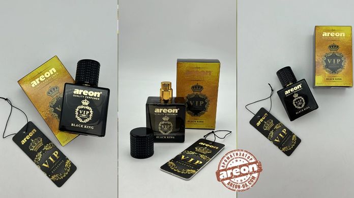 Купити Ароматизатор повітря Areon Car Perfume VIP Exclusive 50ml Black King Gold 67872 Ароматизатори спрей