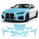 Купить Антигравийная защитная бронепленка по лекалам для BMW 4 Series G22 2020-2024 - передняя часть авто (капот бампер фары крылья) 102102 Модельные лекала защитных пленок для Bmw