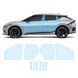 Buy Pre-cut paint protection film for Kia EV6 - facelift 2025 - doors and windows pillars 105577 Model-specific paint protection film patterns for Kia