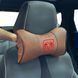 Buy Headrest pillow with Dodge logo Eco-leather 3D Colored logo Brown-Brown piping 1 pc 91818 Pillows for the headrest - under the neck