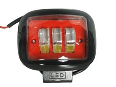 Купить Светодиодная дополнительная LED фара Квадратная 20х100х60 mm / 30W / 10Wх3 / Дальний 1 шт 8550 Дополнительные LЕD фары