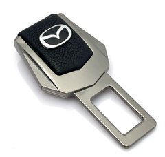 Купить Заглушка ремня безопасности с логотипом Mazda Темный хром 1 шт 39471 Заглушки ремня безопасности
