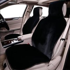 Купити Накидка на передні сидіння Шиншила Чорні 1 шт 65912 Накидки для сидінь Premium (Алькантара)