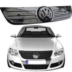 Купить Зимняя накладка на решетку радиатора Volkswagen Passat B6 2006- Глянец (Voron Glass) 9072 Зимние накладки на решетку радиатора