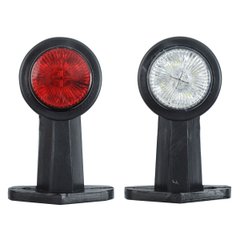 Купить Габаритные огни LED для грузовиков Рожки 12/24V / прямой 12 см / Красный-Белый 2 шт (Л 051) 8604 Габариты рожки