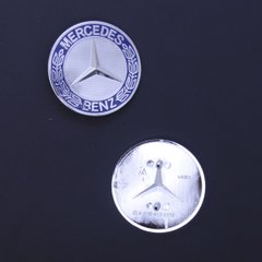 Купити Емблема "Mercedes" на капот/2 пукли/пластик D=56mm A6388170116 (Польща) 22308 Емблеми на іномарки