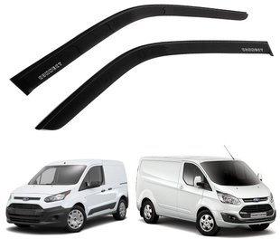 Купить Дефлекторы окон ветровики для Ford Tourneo / Transit Custom 2012- Скотч 3M Voron Glass 41138 Дефлекторы окон Ford