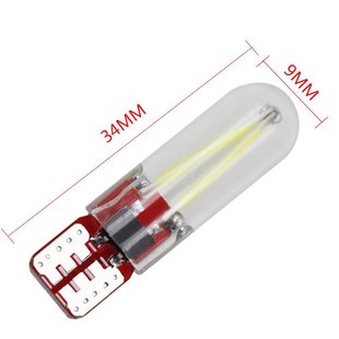 Купити Світлодіод 12V Т10 Білий COB 10719 Скляна колба +35Lm 1шт 31785