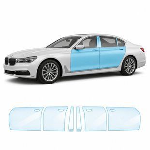 Buy Pre-cut paint protection film for BMW 7 Series G11/G12 2015-2019 - door areas and window pillars 102203 Model-specific paint protection film patterns for Bmw