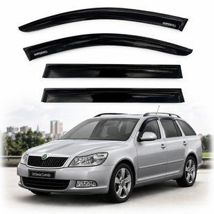 Купить Дефлекторы окон ветровики Skoda Octavia A5 Универсал 2004-2013 Скотч 3M Voron Glass 41102 Дефлекторы окон Skoda