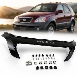Купить Дефлектор капота мухобойка для Kia Sorento 2002-2009 Евро Крепление (Vip Tuning) 1258 Дефлекторы капота Kia