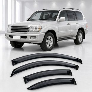 Buy Window deflectors for Toyota Land Cruiser 100 1998/Lexus LX 1998-2001 3M Tape (AMT21598) Acrylic 4 pcs 110720 Window deflectors for Toyota